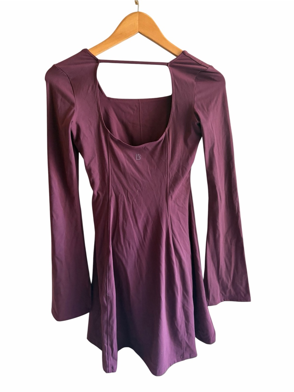 BUFFBUNNY COLLECTION Micro Poshknit Hourglass Dress in Wine - Picture 4 of 9